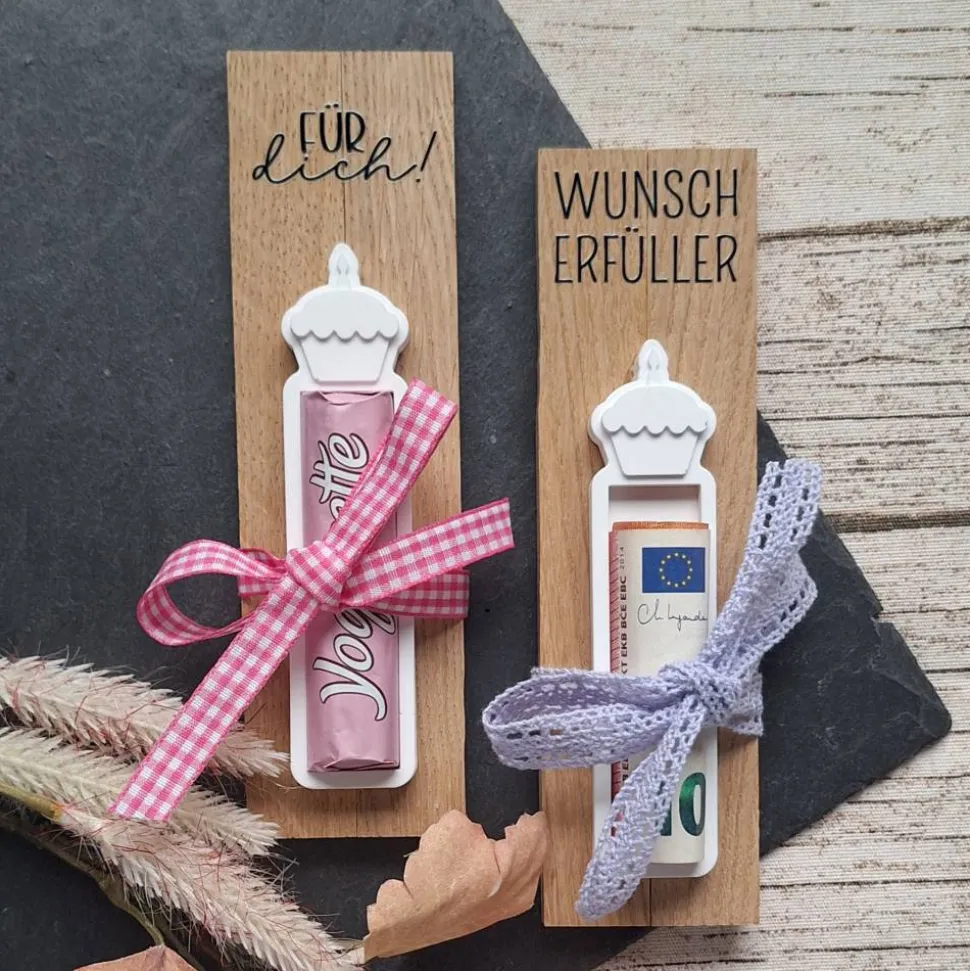 Geldgeschenk "Geburtstag" ~ Geschenkverpackung Schokoriegelhalter ~ Mitbringsel