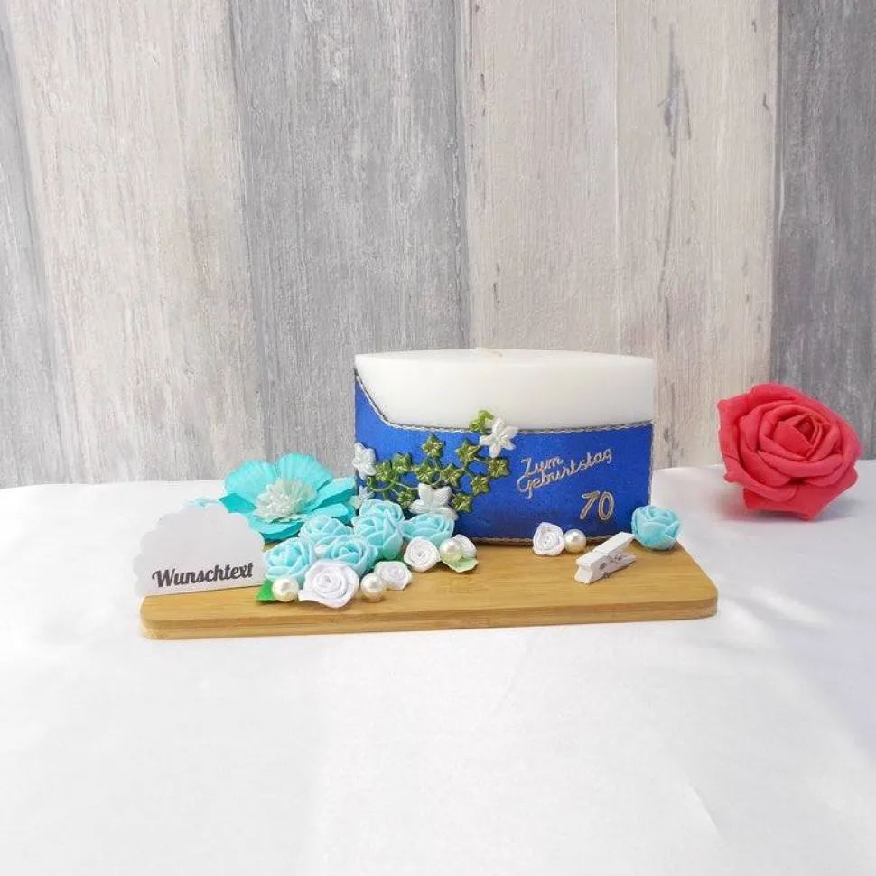 Geldgeschenk Geburtstag 70. Geburtstag Kerze, Personalisierbar, Geldgeschenk Gutschein Kerze,