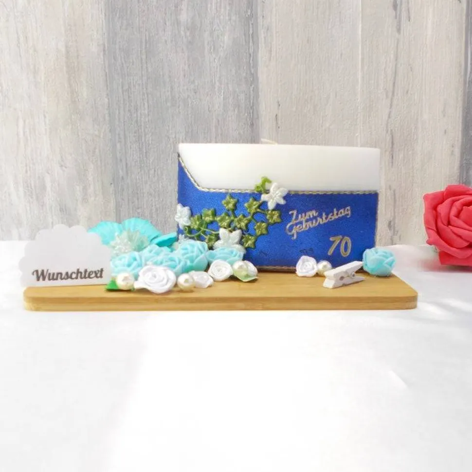 Geldgeschenk Geburtstag 70. Geburtstag Kerze, Personalisierbar, Geldgeschenk Gutschein Kerze,