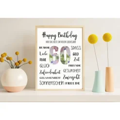 Geldgeschenk 60.Geburtstag | persönliches Geburtstagsgeschenk | runder Geburtstag Geldgeschenk