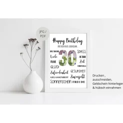 Geldgeschenk 30.Geburtstag | persönliches Geburtstagsgeschenk | runder Geburtstag Geldgeschenk