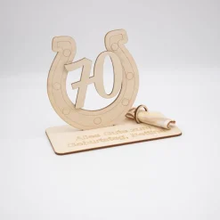 Geldgeschenk 70.Geburtstag - aus Holz personalisiert