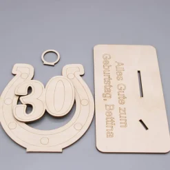 Geldgeschenk 30.Geburtstag - aus Holz personalisiert