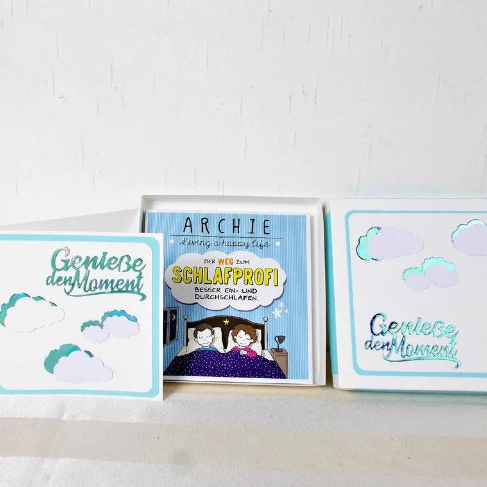 Geldgeschenk Geburtstag, Genieße den Moment, weiß blau