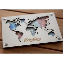 Geldgeschenk Geburtstag, Hochzeitsgeschenk, Geburtstagskarte, Weltkarte, Reisekasse, Geschenk Hochzeit, Wunscherfüller