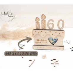 Geldgeschenk Geburtstag I Holz Torte I Geschenkverpackung I Geschenkidee I Wunscherfüller I Geldgeschenk Geburtstag