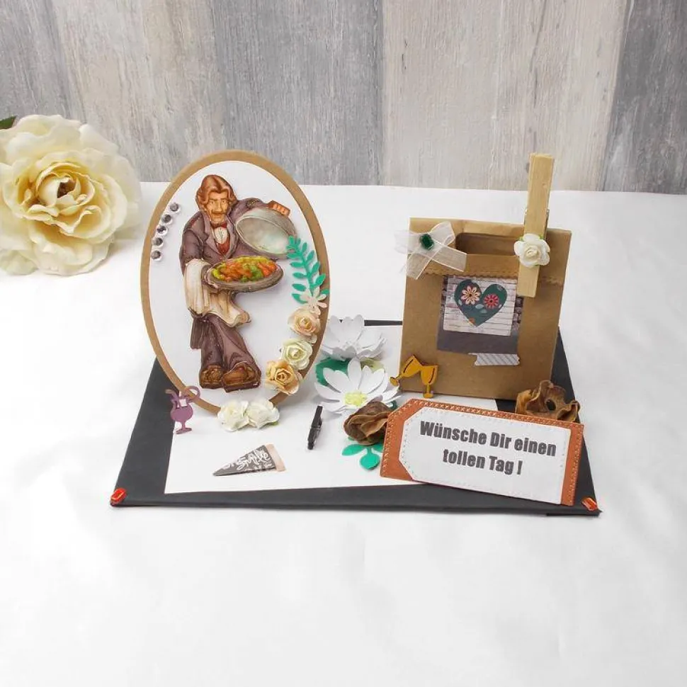 Geldgeschenk Geburtstag Kellner, Ober, Servierkraft, Service Kraft, Geldgeschenk, Geburtstagsgeschenk,