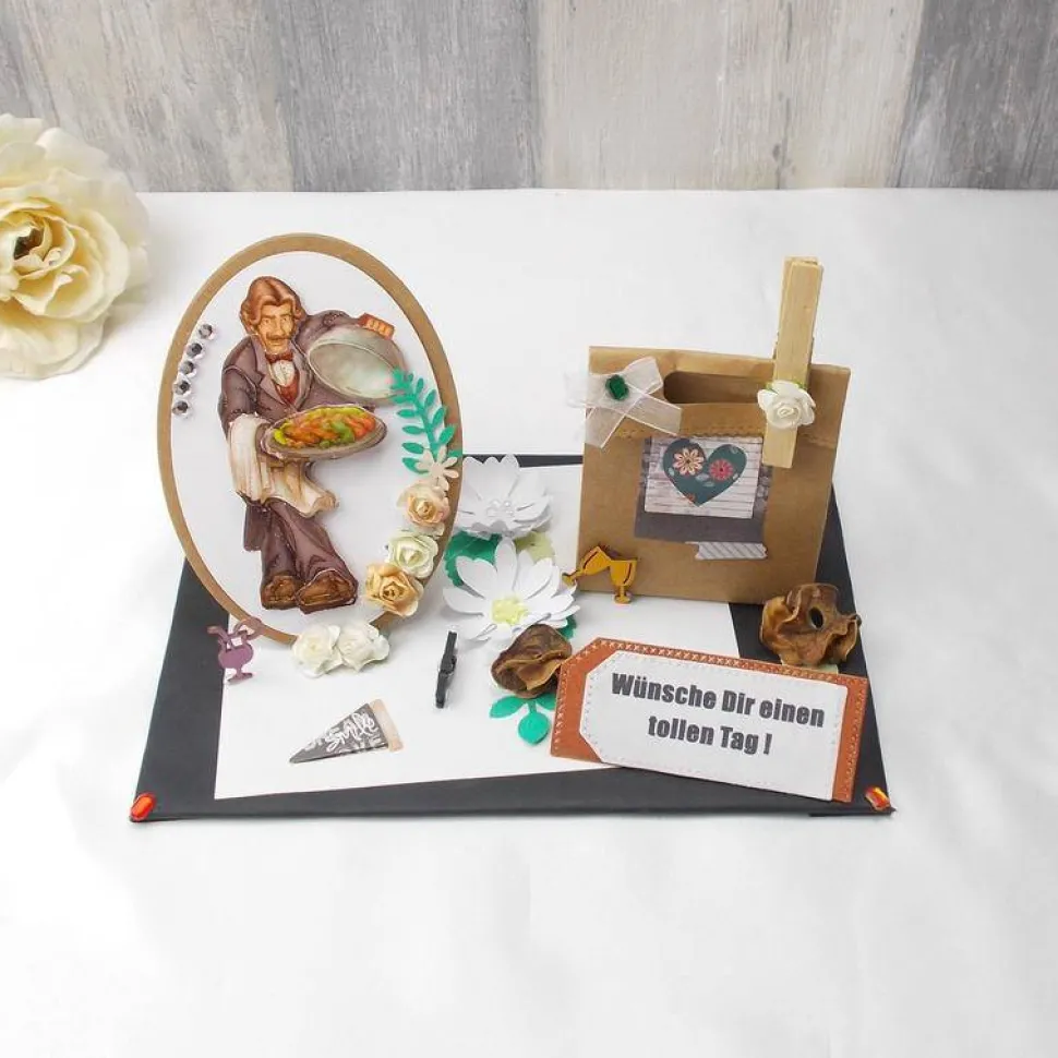 Geldgeschenk Geburtstag Kellner, Ober, Servierkraft, Service Kraft, Geldgeschenk, Geburtstagsgeschenk,