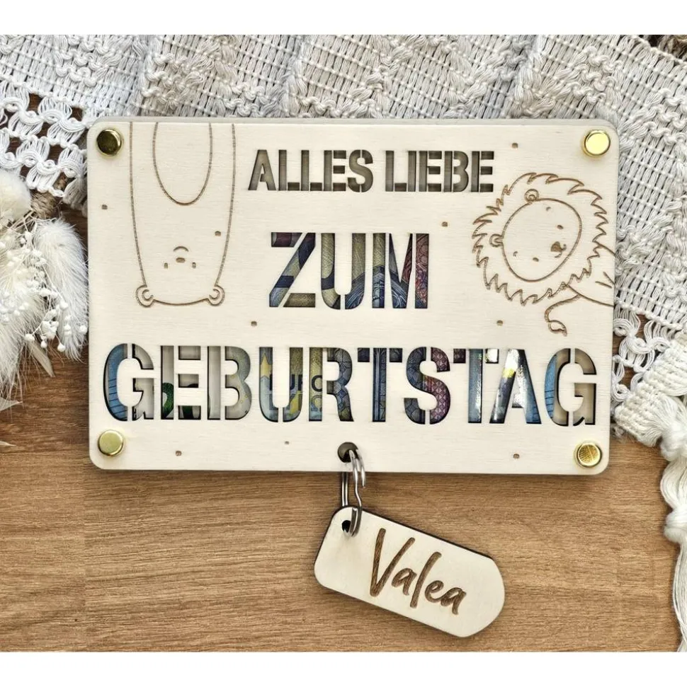 Geldgeschenk Geburtstag Kind Geburtstagskarte personalisiert