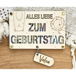 Geldgeschenk Geburtstag Kind Geburtstagskarte personalisiert
