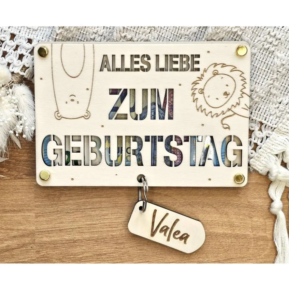 Geldgeschenk Geburtstag Kind Geburtstagskarte personalisiert