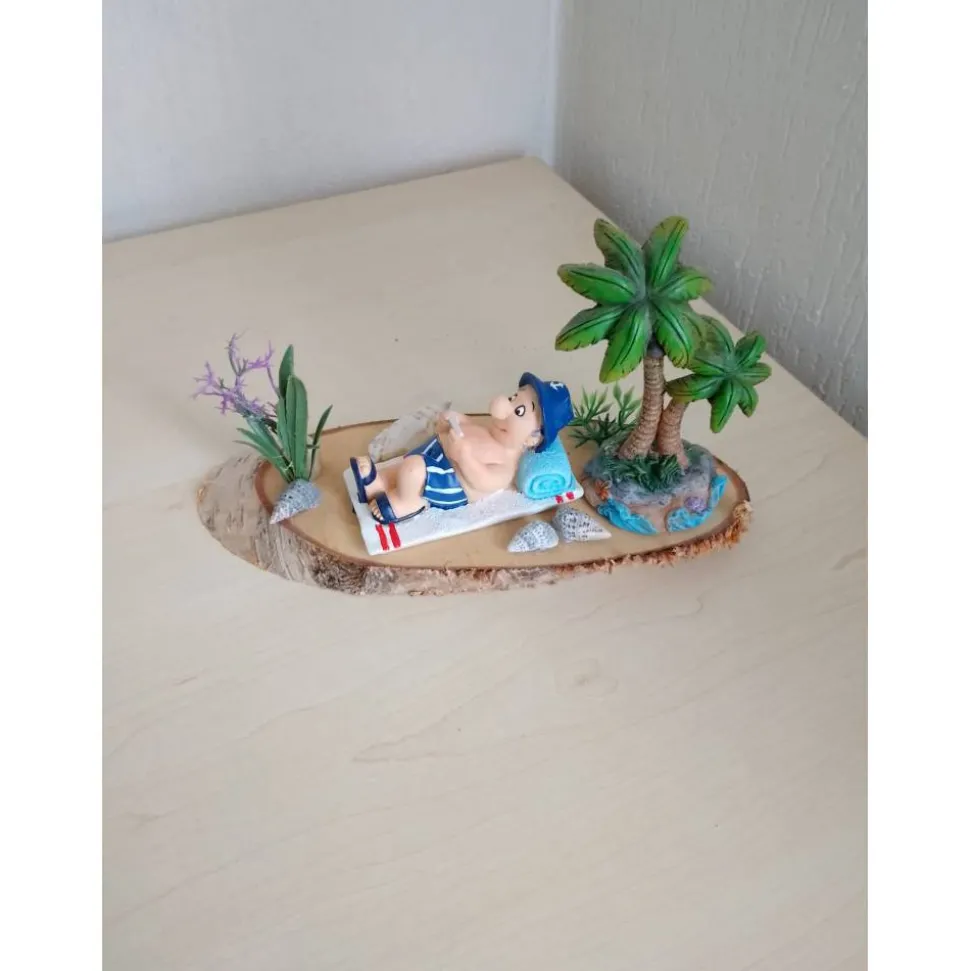 Geldgeschenk Geburtstag Rente Jubiläum für Männer – Unikat Reise Sonne Palmen Urlaub Baumscheibe