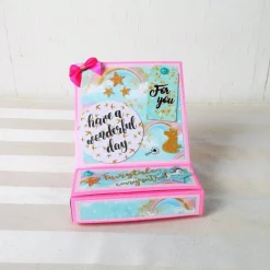 Geldgeschenk Geburtstag, rosa mit Einhorn, Geschenkverpackung