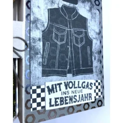 Geldgeschenk Geburtstag Reagenzglas Motorradjacke Röhrchen Geldverpackung Wunscherfüller Geschenkidee Männer