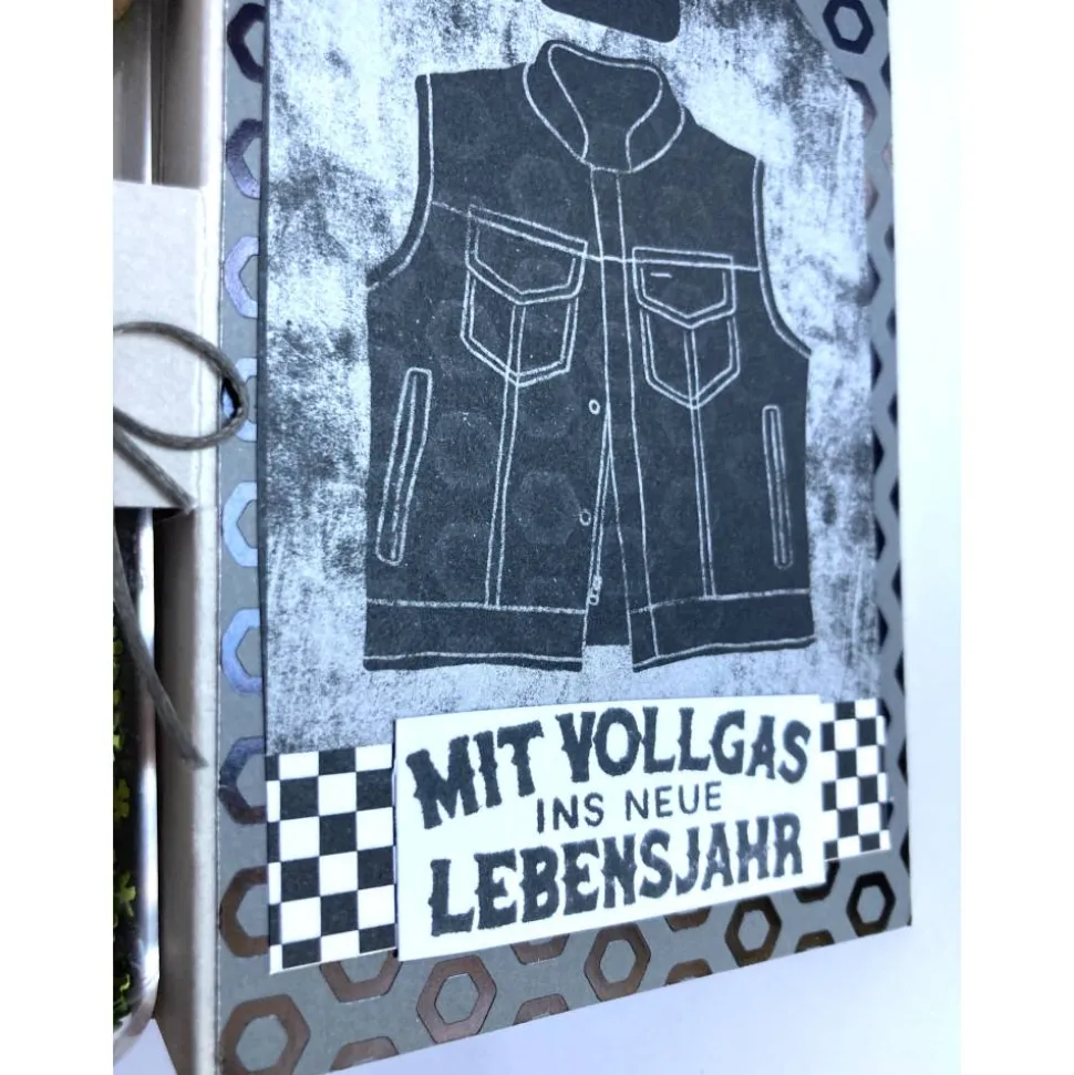 Geldgeschenk Geburtstag Reagenzglas Motorradjacke Röhrchen Geldverpackung Wunscherfüller Geschenkidee Männer