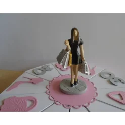 Geldgeschenk Geburtstag Shopping Schachteltorte Papiertorte Geburtstagstorte  Frau Geschenk Farbe u Zahl nach Wahl