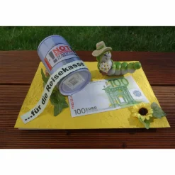 Geldgeschenk, Geldverpackung   "Notgroschen für die Reisekasse"