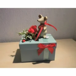 Geldgeschenk Geschenkbox Maus zur Jugendweihe, Konfirmation & Geburtstag in Rosa für Mädchen