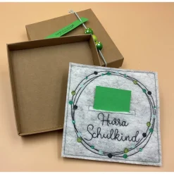 Geldgeschenk, Geschenkbox, Gutscheinbox, .., zum Schulanfang.....Einschulungskarte...