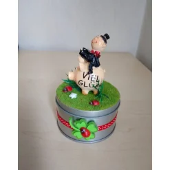 Geldgeschenk Glücksschwein Metalldose – Originelle Geschenkbox für Geburtstag, Abitur & Jubiläum - Jahrestag