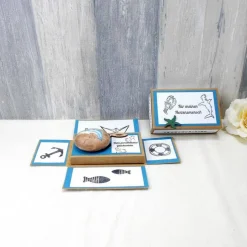 Geldgeschenk Glücksstein, Delfin, Geburtstagsgeschenk, Weihnachtsgeschenk, Glücksbringer, Gutschein, Geschenk für, 6