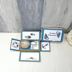 Geldgeschenk Glücksstein, Delfin, Geburtstagsgeschenk, Weihnachtsgeschenk, Glücksbringer, Gutschein, Geschenk für, 1