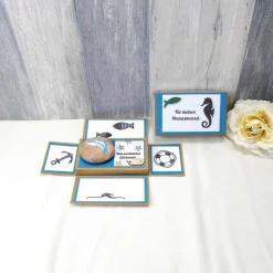 Geldgeschenk Glücksstein, Delfin, Geburtstagsgeschenk, Weihnachtsgeschenk, Glücksbringer, Gutschein, Geschenk für, 8