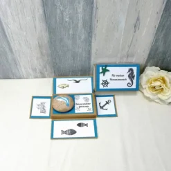 Geldgeschenk Glücksstein, Delfin, Geburtstagsgeschenk, Weihnachtsgeschenk, Glücksbringer, Gutschein, Geschenk für, 10