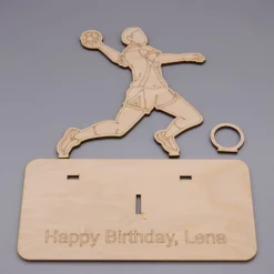 Geldgeschenk Handball - aus Holz personalisiert