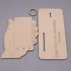Geldgeschenk Handy - aus Holz personalisiert