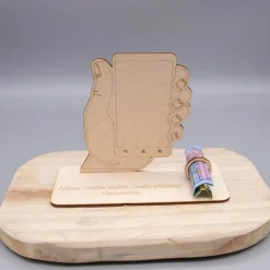 Geldgeschenk Handy - aus Holz personalisiert