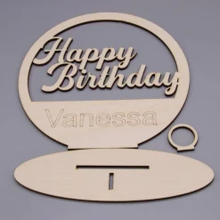 Geldgeschenk Happy Birthday - aus Holz personalisiert