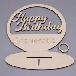 Geldgeschenk Happy Birthday - aus Holz personalisiert