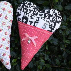 Geldgeschenk Herz rosa zur Einschulung mit Schutzengel