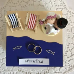 Geldgeschenk Hochzeit Flitterwochen Reise Urlaub Strand Meer Hochzeitsreise Hochzeitsgeschenk maritim Brautpaar Geld schenken