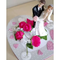 Geldgeschenk Hochzeit: Herzbox mit Brautpaar & Blumendeko – Individuell & liebevoll gestaltet