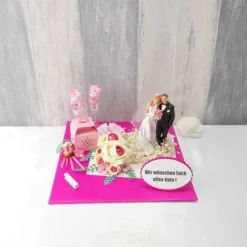 Geldgeschenk Hochzeit, Hochzeitsgeschenk, pink