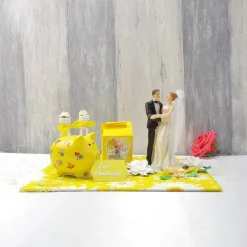 Geldgeschenk Hochzeit, Hochzeitsgeschenk, Sparschwein, gelb