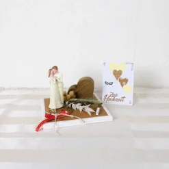 Geldgeschenk Hochzeit, Hochzeitsgeschenk, Glückwunschkarte, mit Holzherz