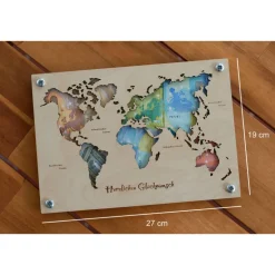 Geldgeschenk Hochzeit, Hochzeitsreise, Geburtstag oder Reisekasse für den Urlaub, Weltkarte, Geburtstagsgeschenk, Hochze