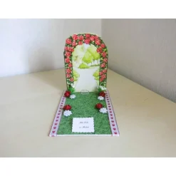 Geldgeschenk Hochzeit in Rot und Weiß – Originelles Hochzeitsgeschenk mit Rosenbogen und Geldversteck