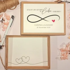 Geldgeschenk Hochzeit personalisiert – Elegante Geschenkbox mit Infinity-Symbol & Namen
