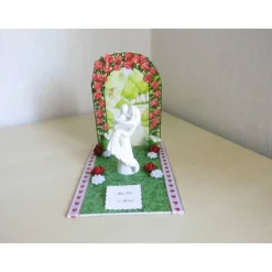 Geldgeschenk Hochzeit rot weiß – Kreative Geschenkidee im Rosenbogen-Design