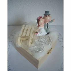 Geldgeschenk Hochzeit Winter Geschenkbox Flitterwochen Schlitten