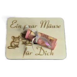 Geldgeschenk Holzkarte – Persönliche Geldkarte für Geburtstag, Taufe & Hochzeit