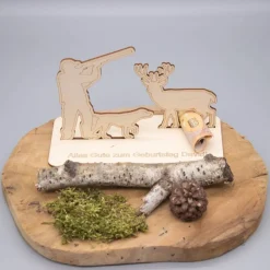 Geldgeschenk Jäger - aus Holz personalisiert