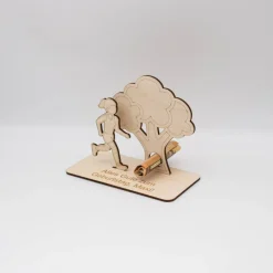 Geldgeschenk Joggen - aus Holz personalisiert