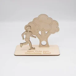 Geldgeschenk Joggen - aus Holz personalisiert