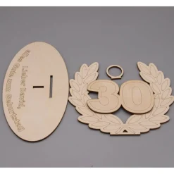 Geldgeschenk Jubiläum - aus Holz personalisiert