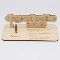 Geldgeschenk Jugendweihe - aus Holz personalisiert